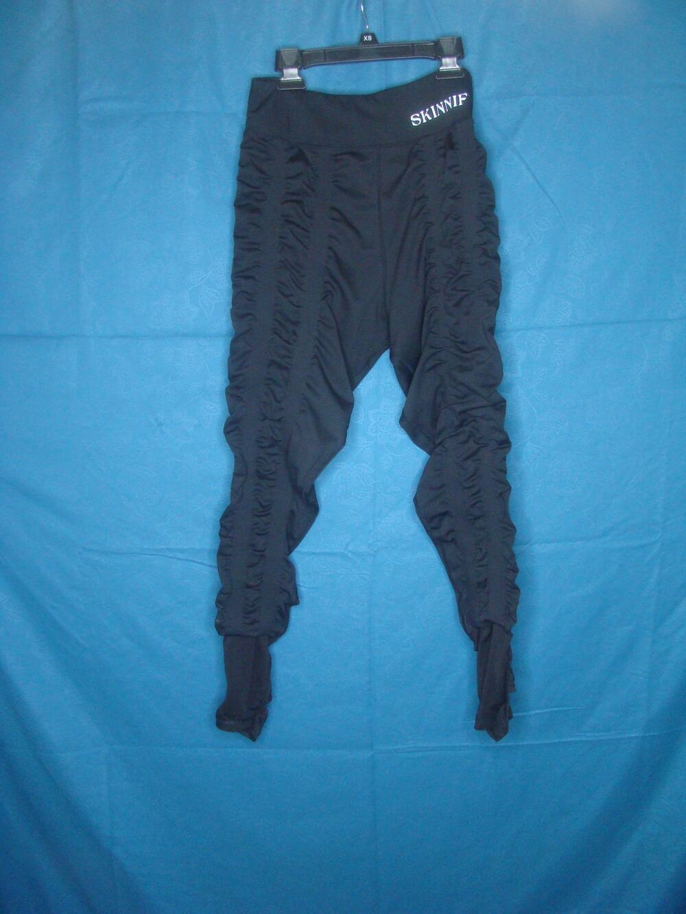 SKINNIFY Resistance Band Leggings XL Black Stirrup Scrunch Sculpt Gym Yoga